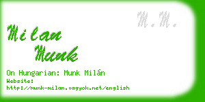 milan munk business card